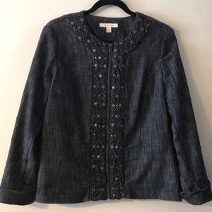 Black denim jacket
